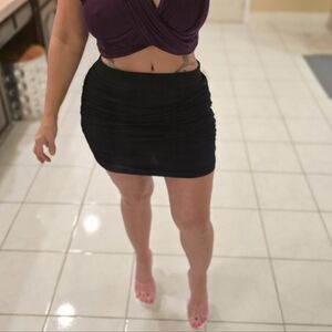 Elegant Black Mini Skirt